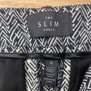 White House Black Market Black and White Pants